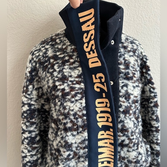 Rare III Viviniko Women Wool Varsity Bomber Style Graffiti Jacket S. Japan, - Picture 2 of 8